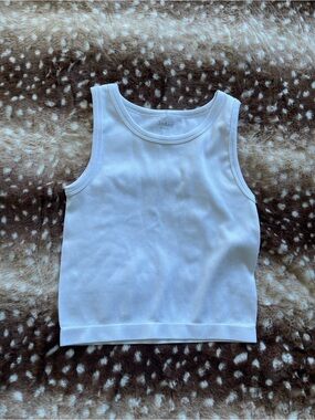 Jo&co white ribbed tank